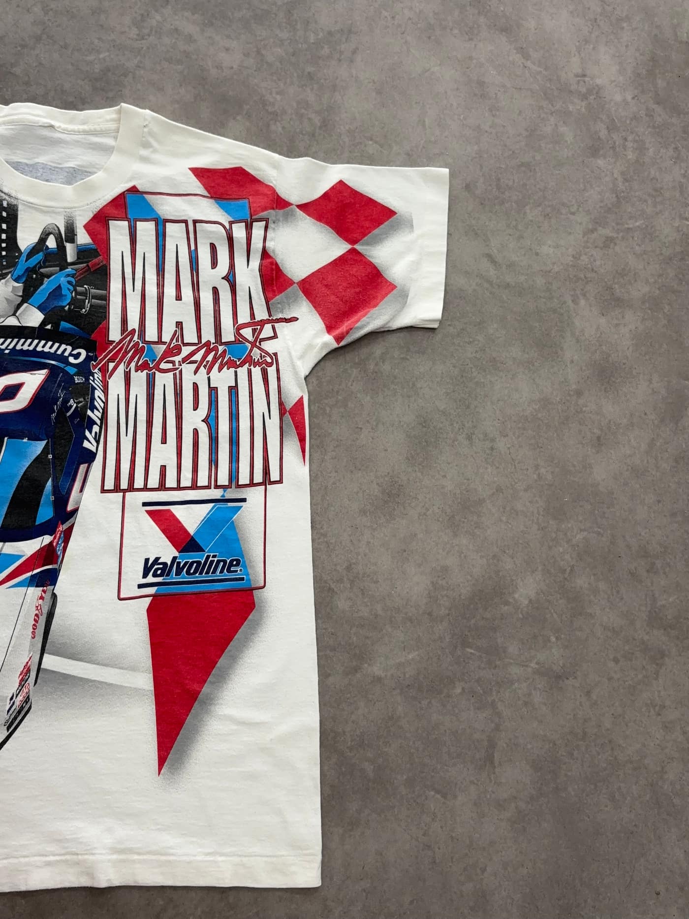 Chase Authentics Vintage Nascar T Shirt Full Print 90s Single Stitch Made In USA - vista 2 - Fabricsonder