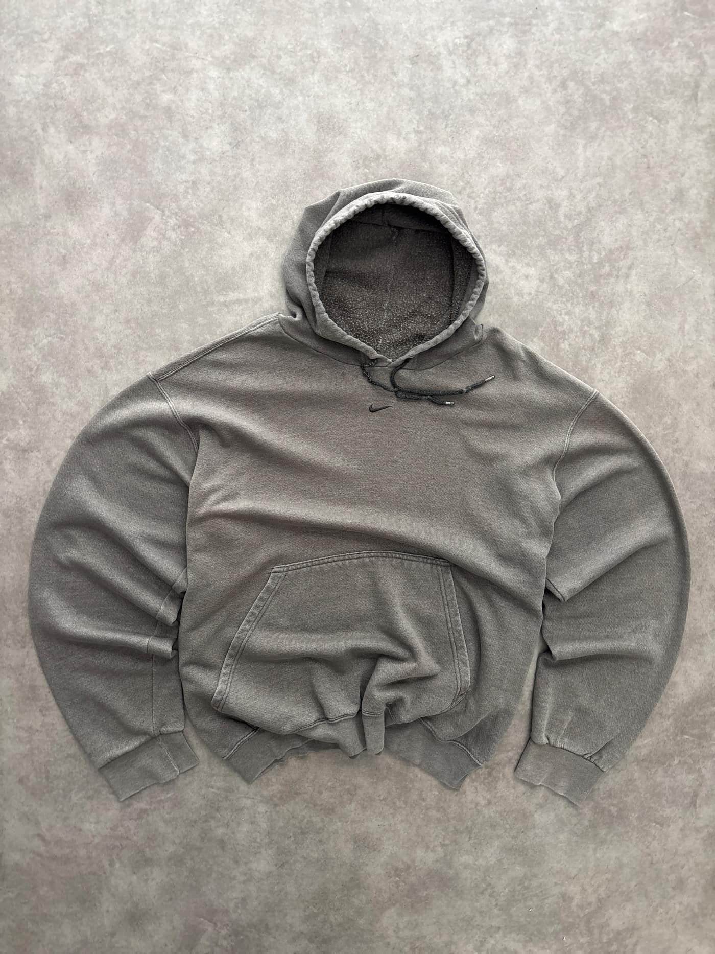 Nike Vintage Nike Hoodie Centre Swoosh Sunfaded - Good - L - Fabricsonder