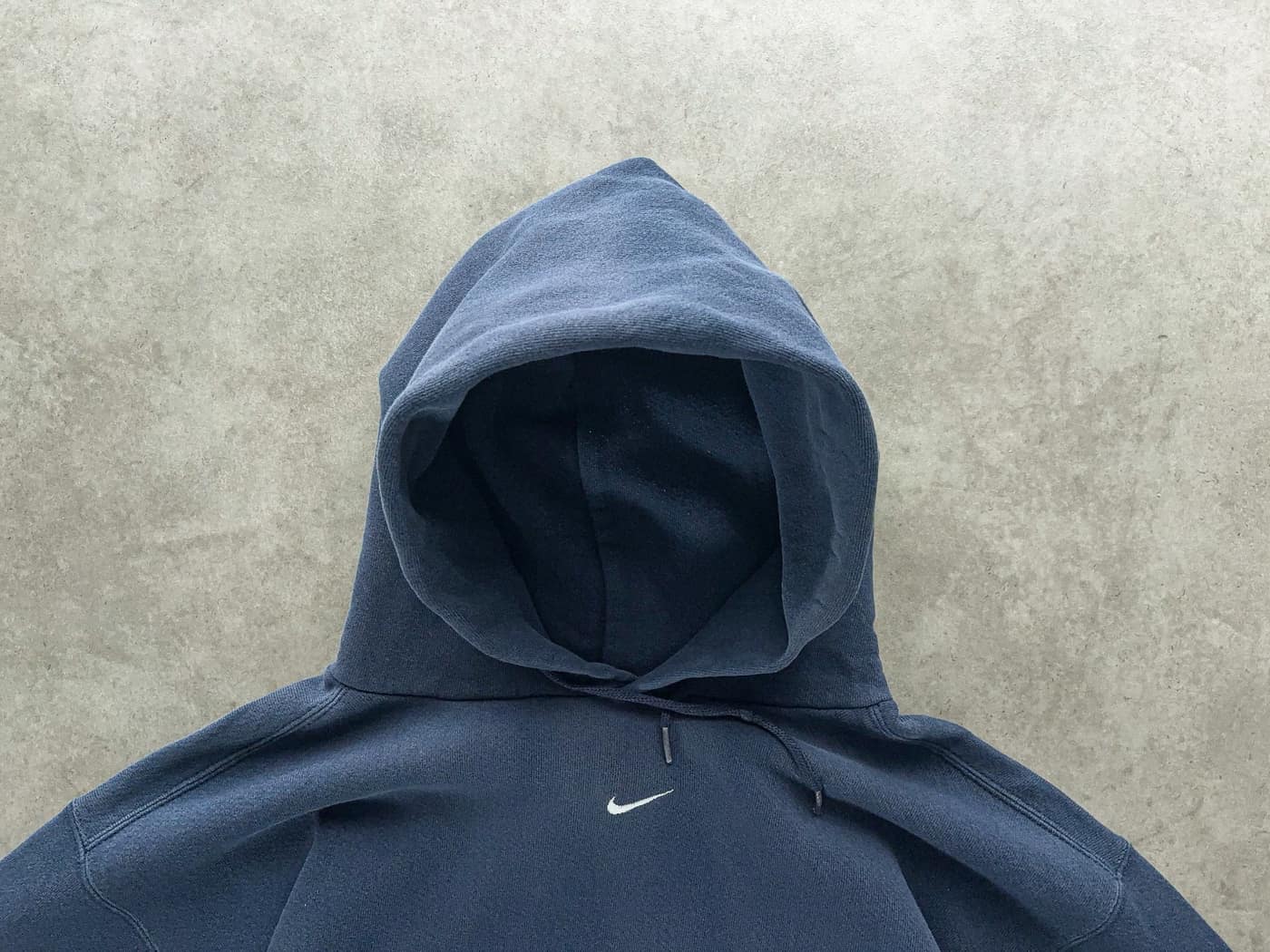 Nike Vintage Nike Centre Swoosh Hoodie Navy Blue - vista 2 - Fabricsonder