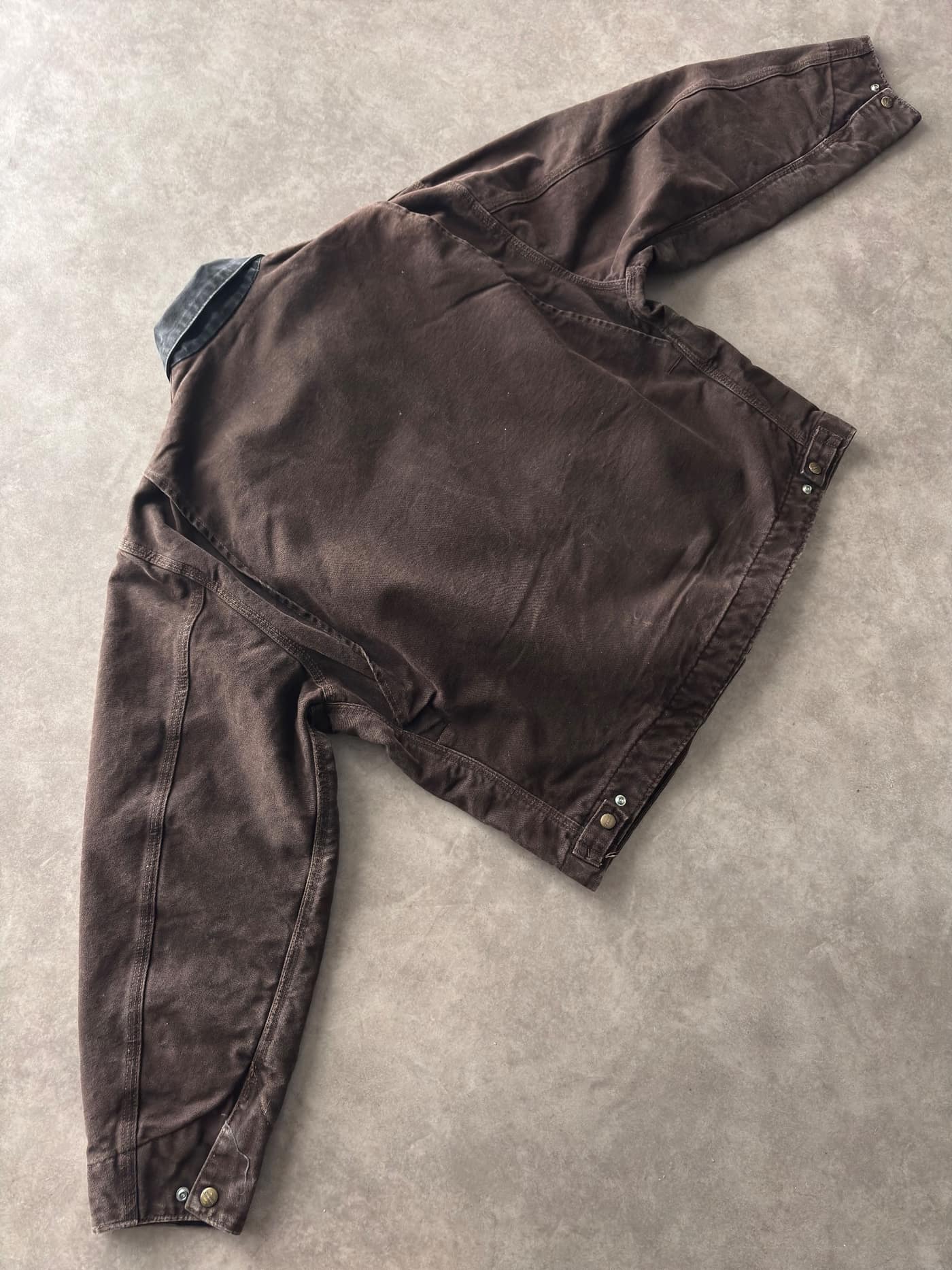 Carhartt Vintage Carhartt Detroit Jacket J97 Brown Sunfaded - vista 2 - Fabricsonder