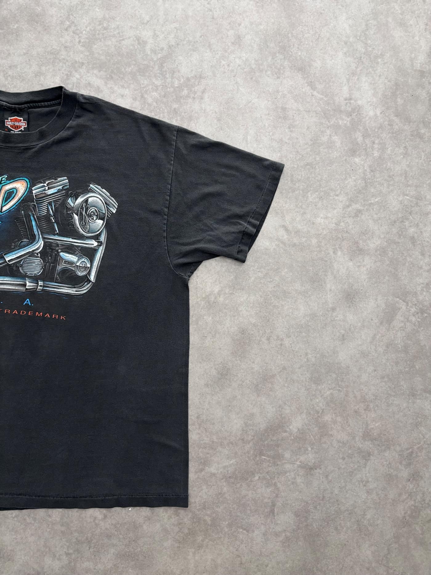 Harley Davidson Vintage Harley Davidson T Shirt Single Stitch 90s Made In Usa - vista 3 - Fabricsonder