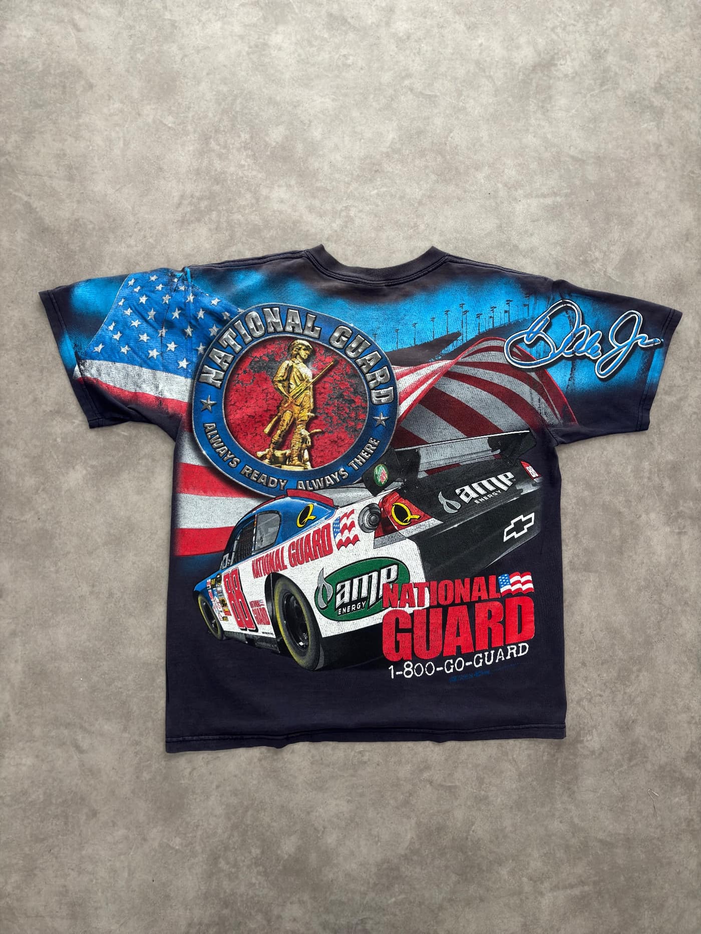 Chase Authentics Vintage Nascar T Shirt Full Print Sunfaded - view 2 - Fabricsonder